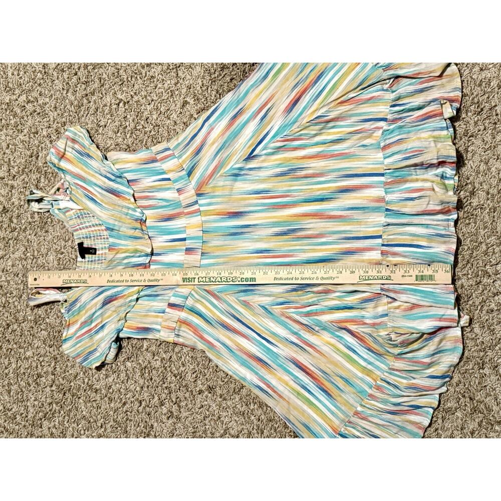 Torrid Womens White Stripe Gauze Cold Shoulder Mini Skater Dress Plus Size 2XL - Picture 8 of 13